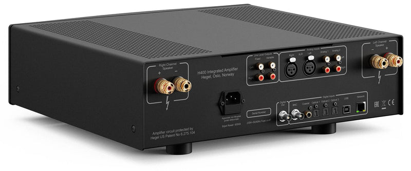 Hegel H400 Streamliner Integrated Amplifier:  Effortless Power and Streaming Versatility Redefined