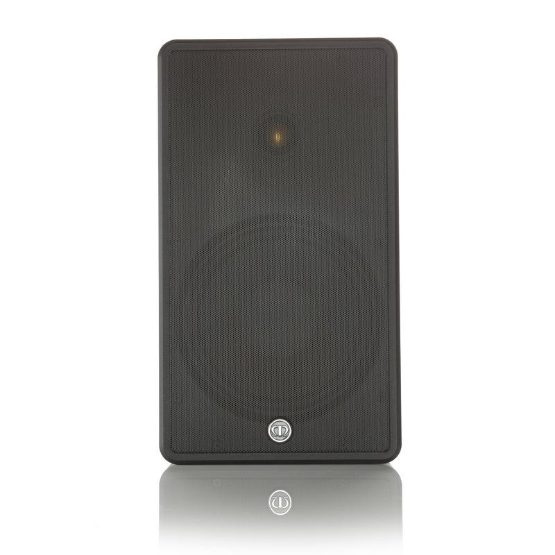 speakers, wall speakers, monitor audio brand, climate 80, satin black finish, speakers front view